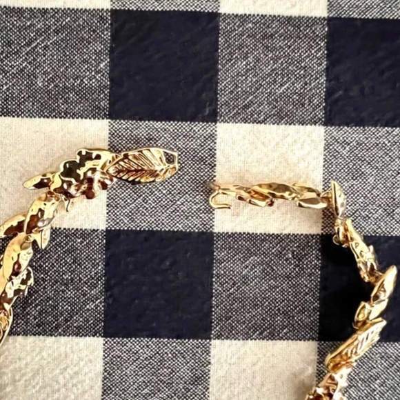 NWT Vintage Nolan Miller Leaf Foliage Collar Necklace - Picture 6 of 10